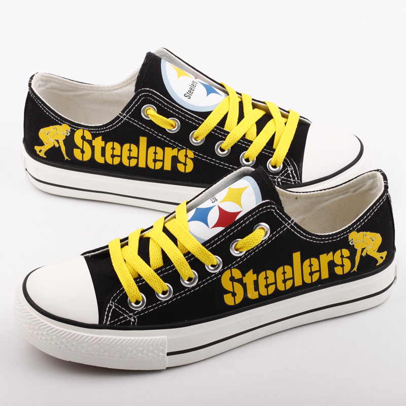 Women's NFL Pittsburgh Steelers Repeat Print Low Top Sneakers 002